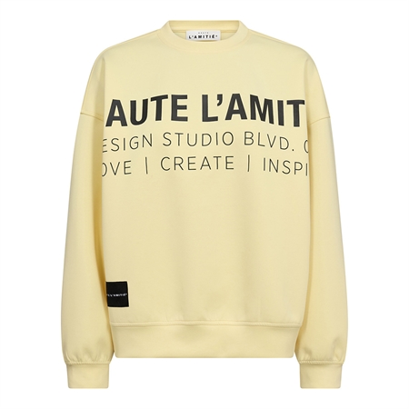 Haute L'Amitié Studio Logo Sweat Pale Yellow